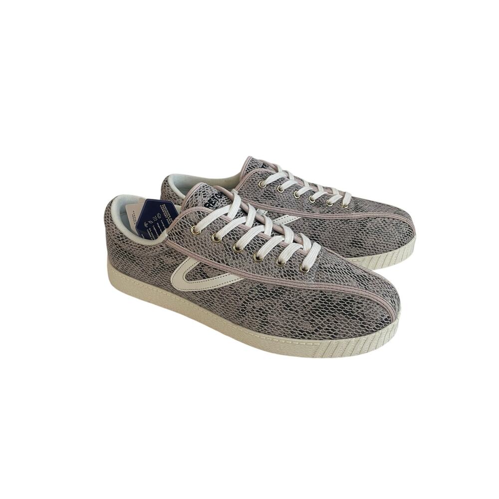 Tretorn Women's Nylite Plus Leather Snakeskin Low Top Sneakers Size 10